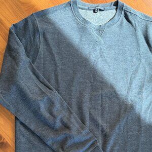 👕 Men’s Lightweight Crew Neck Sweatshirt | Medium | Blue & Charcoal